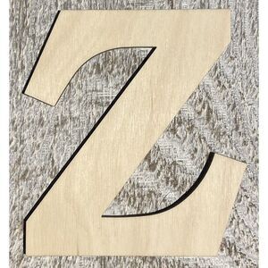 Wood Letter - ¼” Plywood – 4” Tall – Font01 - Z